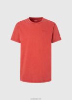 hombres playera con logo estampado Pepe Jeans 44JTZ946 estudio rojo - Imagen 5
