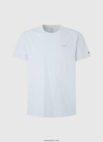 hombres playera con logo estampado Pepe Jeans 44JTZ947 blanqueador azul - Imagen 5