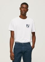 hombres playera con logo estampado Pepe Jeans 44JTZ953 blanco - Imagen 3