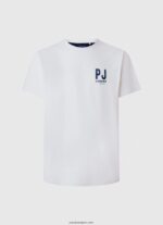 hombres playera con logo estampado Pepe Jeans 44JTZ953 blanco - Imagen 5