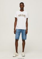 hombres playera con logo estampado Pepe Jeans 44JTZ970 blanco - Imagen 2
