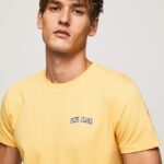 hombres playera con logo estampado Pepe Jeans 44JTZ972 brillar