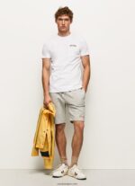 hombres playera con logo estampado Pepe Jeans 44JTZ978 blanco - Imagen 2