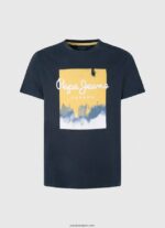 hombres playera con logo estampado Pepe Jeans 44JTZ979 dulwich - Imagen 5