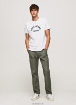hombres playera con logo estampado Pepe Jeans 44JTZ982 blanco - Imagen 2