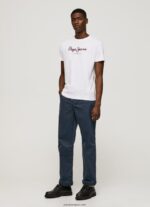 hombres playera con logo estampado Pepe Jeans 44JTZ998 blanco - Imagen 2