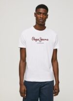 hombres playera con logo estampado Pepe Jeans 44JTZ998 blanco