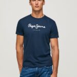 hombres playera con logo estampado Pepe Jeans 44JTZ999 Armada