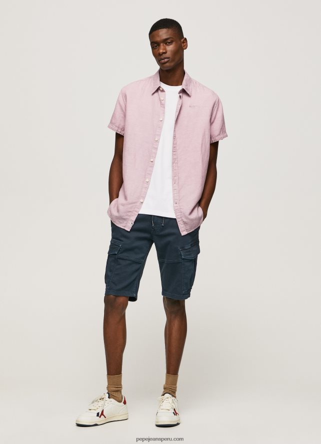 hombres playera de manga corta parker Pepe Jeans 44JTZ1058 lejía rosa - Imagen 1