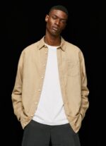 hombres playera de manga larga parker Pepe Jeans 44JTZ1039 camello