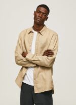 hombres playera de manga larga parker Pepe Jeans 44JTZ1039 camello - Imagen 3