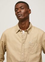hombres playera de manga larga parker Pepe Jeans 44JTZ1039 camello - Imagen 4