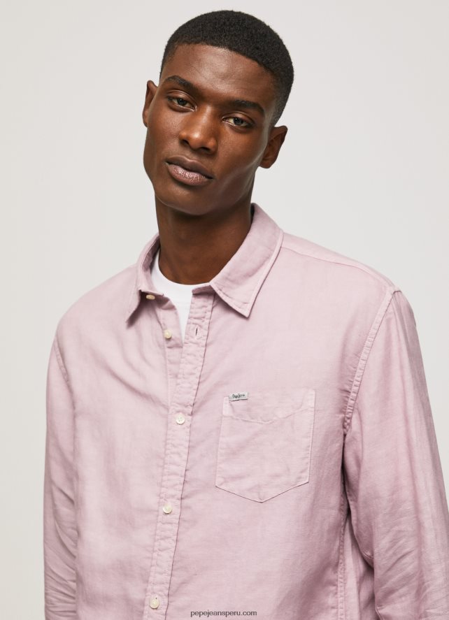 hombres playera de manga larga parker Pepe Jeans 44JTZ1051 lejía rosa - Imagen 3