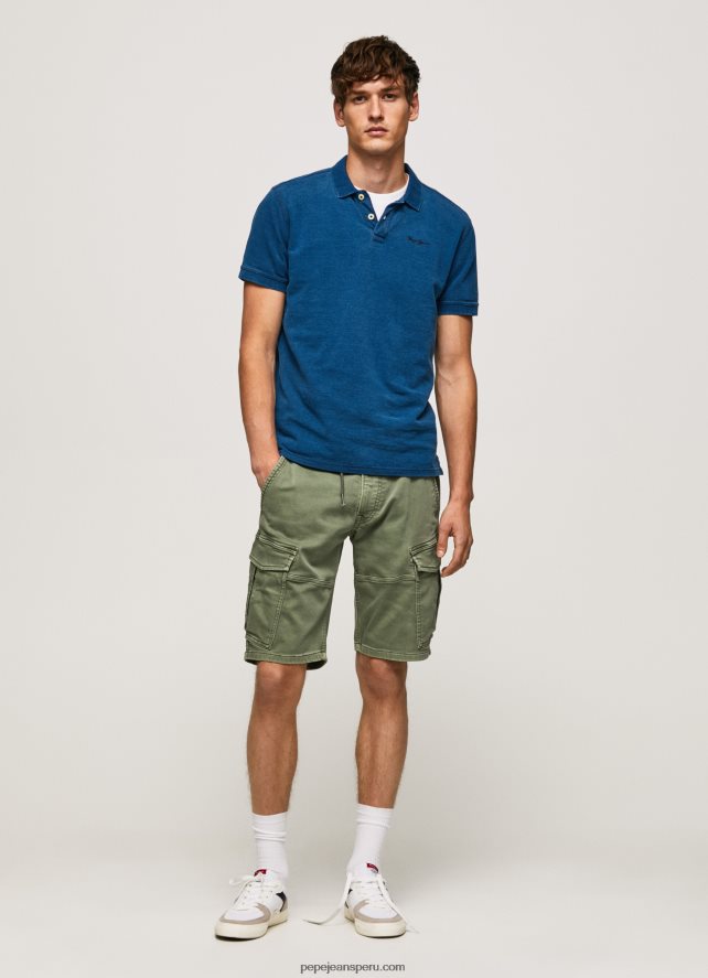 hombres playera tipo polo con efecto desgastado Pepe Jeans 44JTZ1079 índigo - Imagen 2