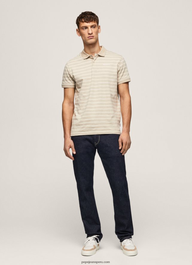 hombres playera tipo polo con estampado de rayas Pepe Jeans 44JTZ1093 malta - Imagen 2