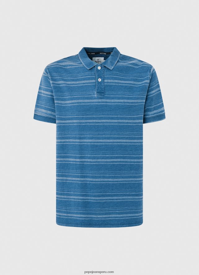 hombres polo de algodón estampado a rayas Pepe Jeans 44JTZ1083 índigo - Imagen 5