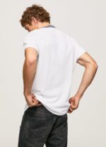 hombres polo de piqué con cuello de béisbol Pepe Jeans 44JTZ1087 blanco - Imagen 4