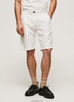 hombres shorts chinos arkin con pliegues Pepe Jeans 44JTZ1128 Marfil - Imagen 2