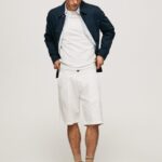 hombres shorts chinos arkin con pliegues Pepe Jeans 44JTZ1128 Marfil