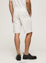 hombres shorts chinos arkin con pliegues Pepe Jeans 44JTZ1128 Marfil - Imagen 4