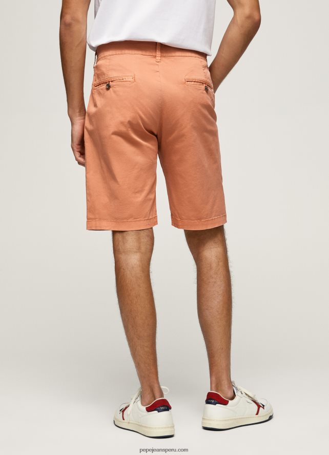 hombres shorts chinos de algodón Pepe Jeans 44JTZ1132 calabaza naranja - Imagen 4