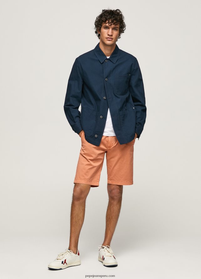 hombres shorts chinos de algodón Pepe Jeans 44JTZ1132 calabaza naranja - Imagen 1