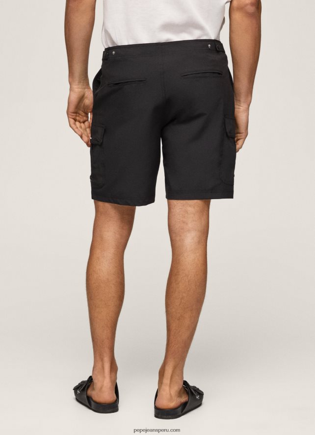 hombres shorts de baño cargo fergus Pepe Jeans 44JTZ1142 negro - Imagen 3