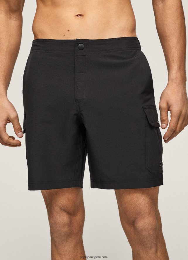 hombres shorts de baño cargo fergus Pepe Jeans 44JTZ1142 negro - Imagen 4