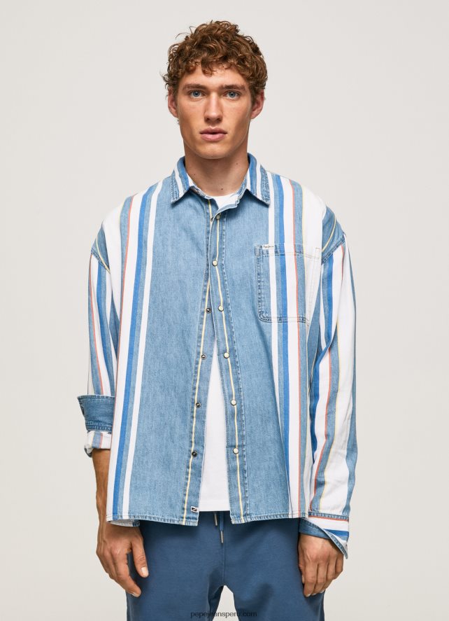 hombres sobrecamisa vaquera oversize devon Pepe Jeans 44JTZ1021 mezclilla - Imagen 2