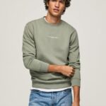 hombres sudadera con logo estampado Pepe Jeans 44JTZ908 fundición