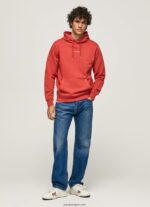 hombres suéter con capucha Pepe Jeans 44JTZ909 estudio rojo - Imagen 2