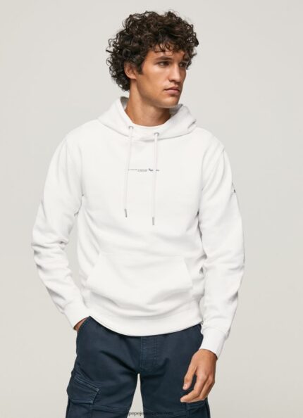 hombres suéter con capucha Pepe Jeans 44JTZ910 blanco