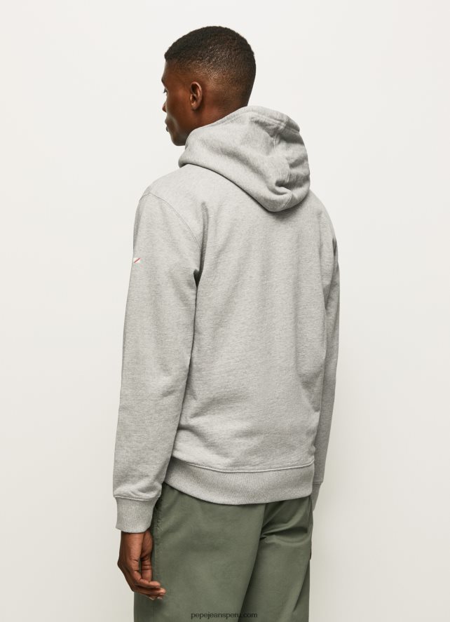 hombres suéter con logo de alta densidad Pepe Jeans 44JTZ904 gris marga - Imagen 4