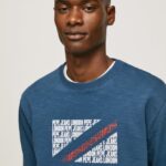 hombres suéter con logo de bandera Pepe Jeans 44JTZ891 jarman