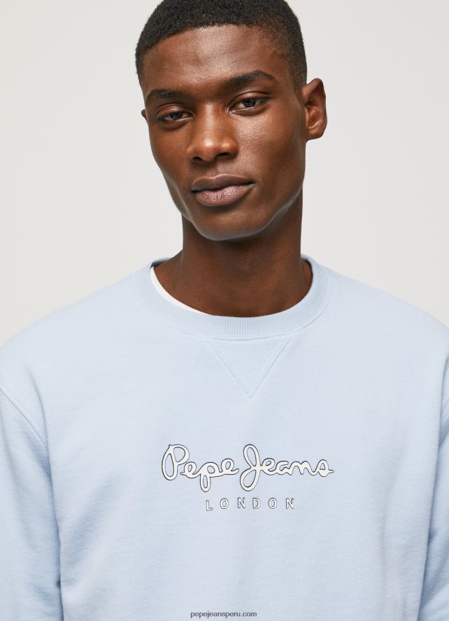 hombres_sueter_con_logo_estampado_pepe_jeans_44jtz876_blanqueador_azul.jpg hombres suéter con logo estampado Pepe Jeans 44JTZ876 blanqueador azul - Imagen 1
