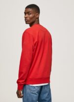 hombres suéter con logo estampado Pepe Jeans 44JTZ890 estudio rojo - Imagen 4