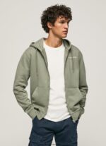 hombres suéter con logo y cremallera Pepe Jeans 44JTZ912 fundición