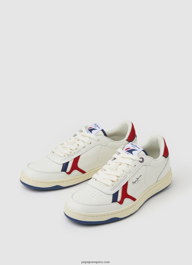 hombres tenis combinados kore vintage Pepe Jeans 44JTZ1172 rojo - Imagen 3