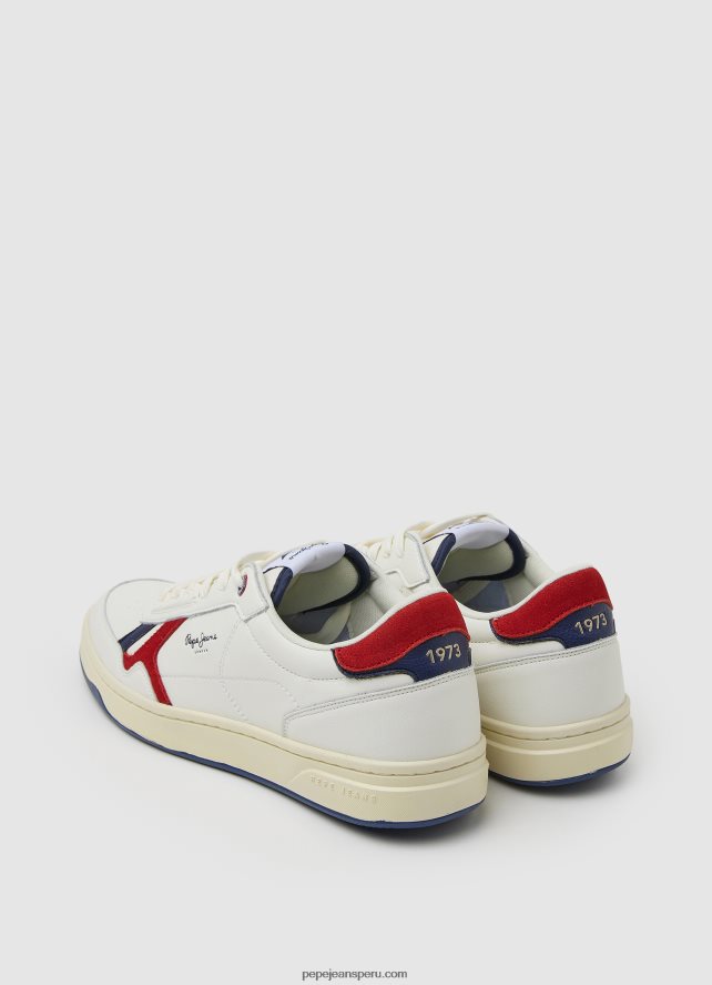 hombres tenis combinados kore vintage Pepe Jeans 44JTZ1172 rojo - Imagen 4
