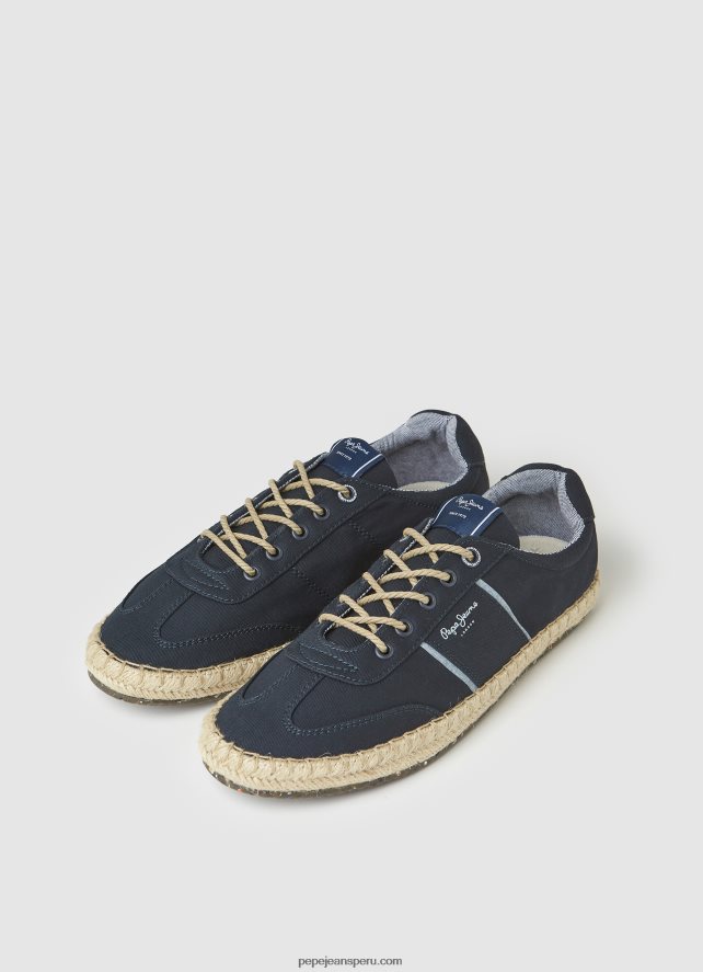 hombres tenis turisticos con entresuela de yute Pepe Jeans 44JTZ1252 Armada - Imagen 3