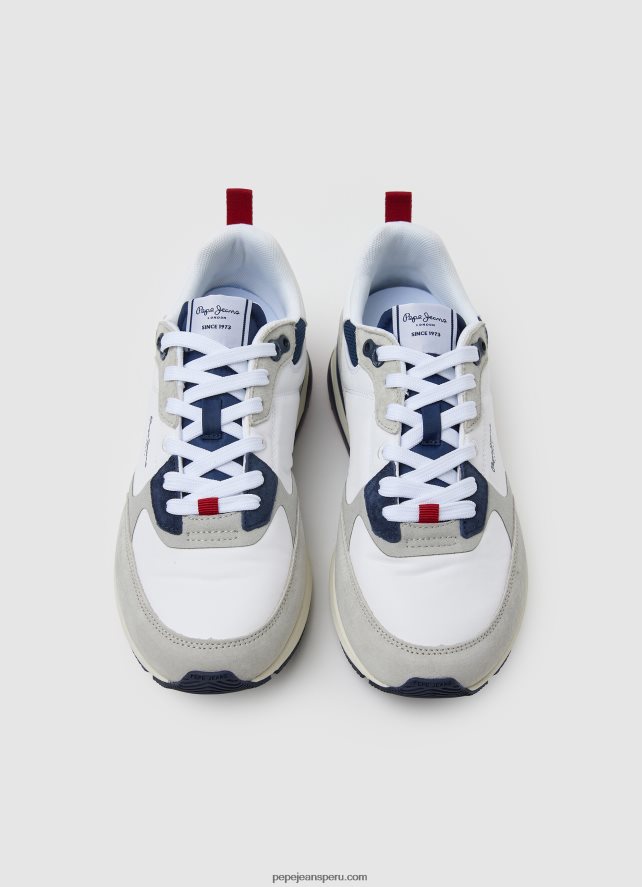 hombres zapatillas london pro combinadas Pepe Jeans 44JTZ1229 blanco de fábrica - Imagen 2