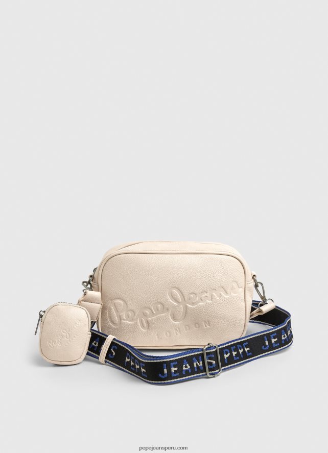 mujer bolsa crossbody con logo en relieve Pepe Jeans 44JTZ712 suero de la leche - Imagen 2