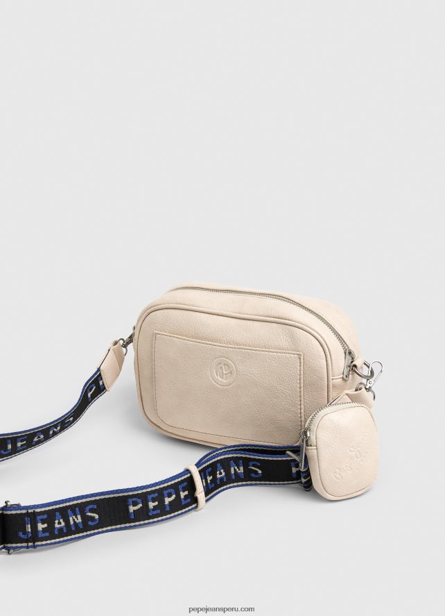 mujer bolsa crossbody con logo en relieve Pepe Jeans 44JTZ712 suero de la leche - Imagen 3