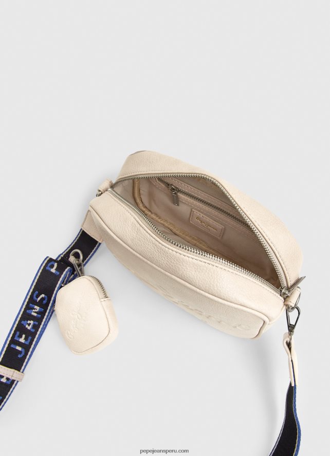 mujer bolsa crossbody con logo en relieve Pepe Jeans 44JTZ712 suero de la leche - Imagen 4