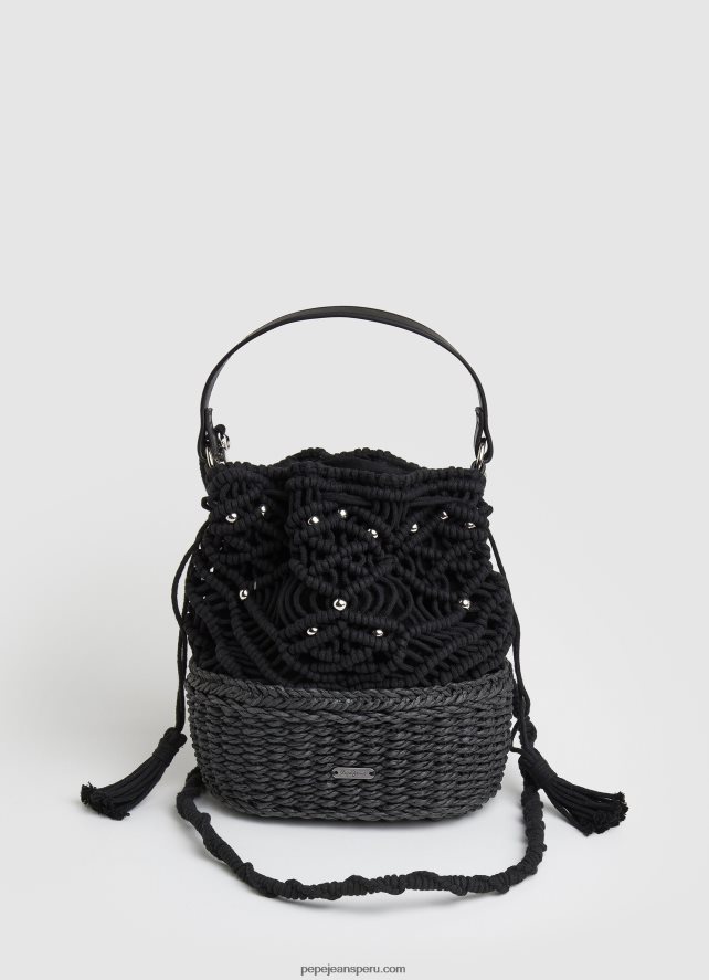 mujer bolsa de canasta de paja tejida Pepe Jeans 44JTZ743 dulwich - Imagen 5