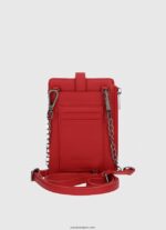 mujer bolsa de móvil a cuadros Pepe Jeans 44JTZ728 estudio rojo - Imagen 2