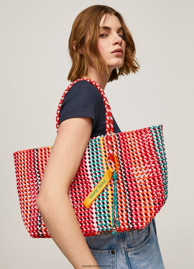 mujer_bolsa_de_plastico_tejida_pepe_jeans_44jtz720_estudio_rojo.jpg mujer bolsa de plástico tejida Pepe Jeans 44JTZ720 estudio rojo - Imagen 1