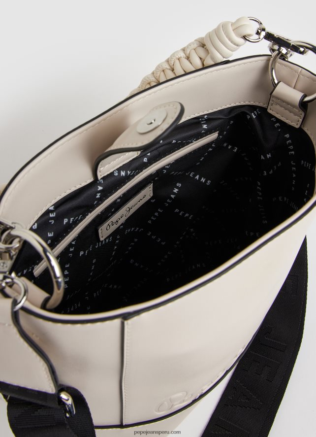 mujer bolso bombonera con doble asa Pepe Jeans 44JTZ731 suero de la leche - Imagen 3