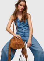 mujer bolso bombonera de ante Pepe Jeans 44JTZ724 camello