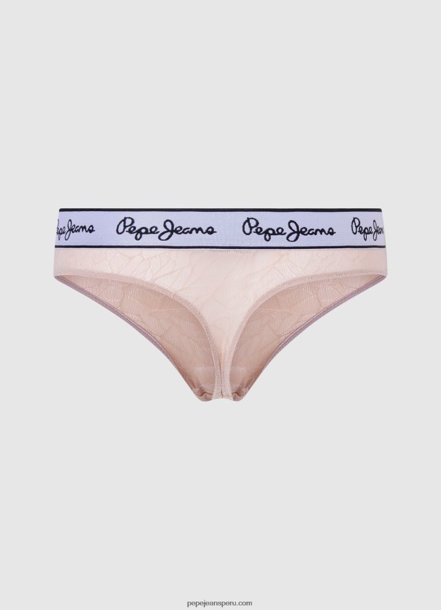 mujer bragas de tanga de malla Pepe Jeans 44JTZ554 desnudo claro - Imagen 2
